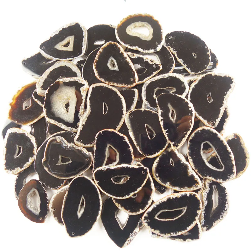 Опт 10 шт. черные смешанные размер: 70 мм 105 x 5 мм|agate slice|agate pendant beadsagate slice |