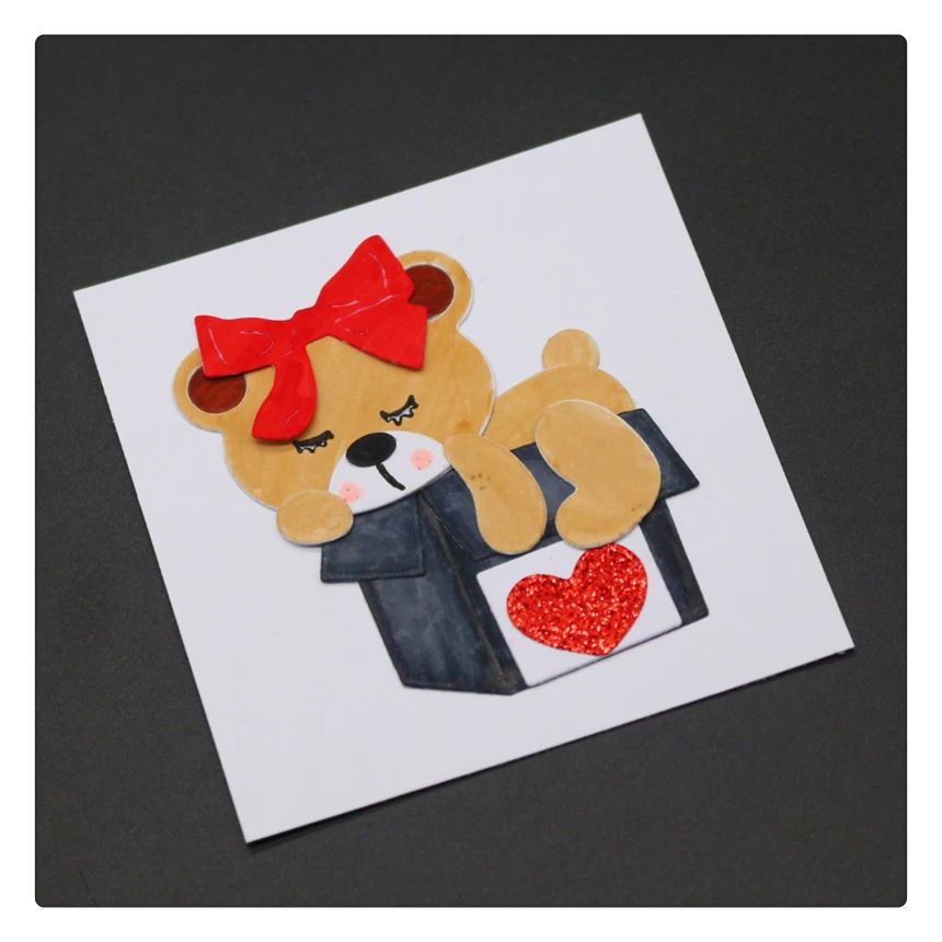 1743 год металлические Вырубные штампы Love Bow Dog для детской модели вырубные