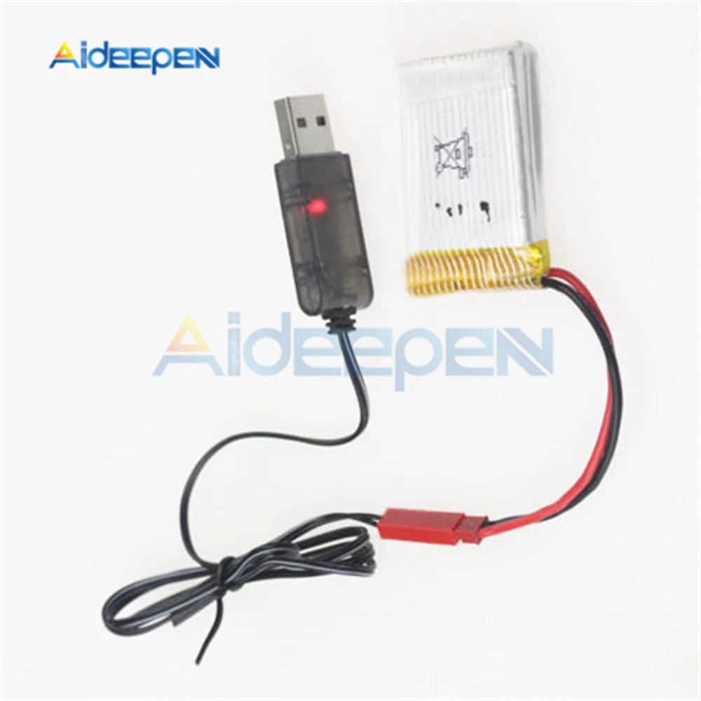 3,7 V 500mA выход 1S Lipo литиевая батарея USB кабель Зарядное устройство Красный JST Женская головка для Lipo батареи