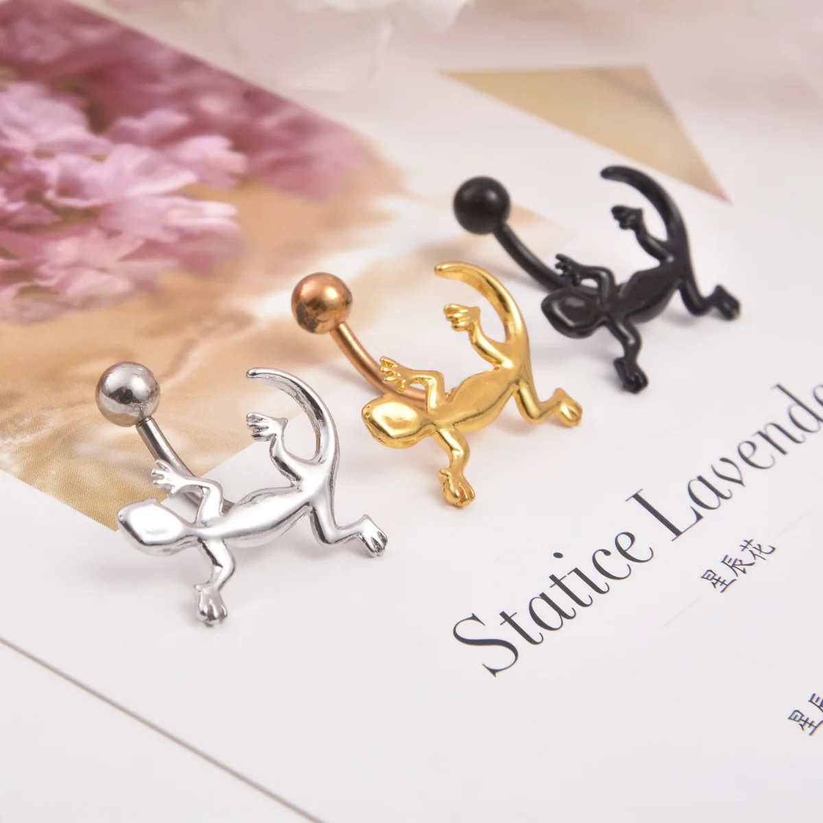 Горячая Распродажа bellybutton series пирсинг для тела ombligo ювелирные изделия Gecko ящерицы