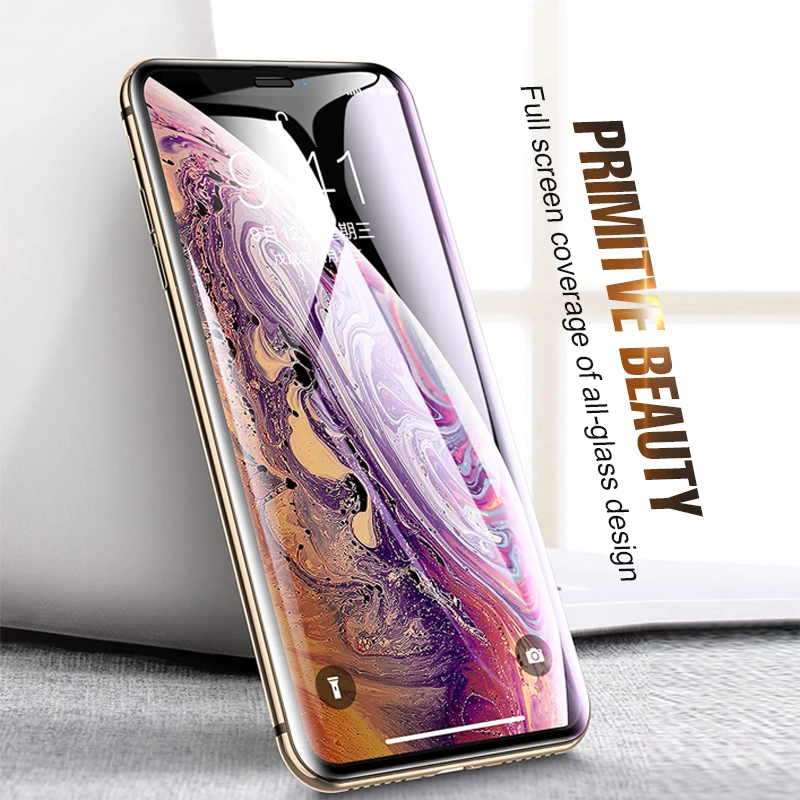 Полное покрытие закаленное защитное стекло для экрана IPhone 6 6s 7 8 Plus закругленные