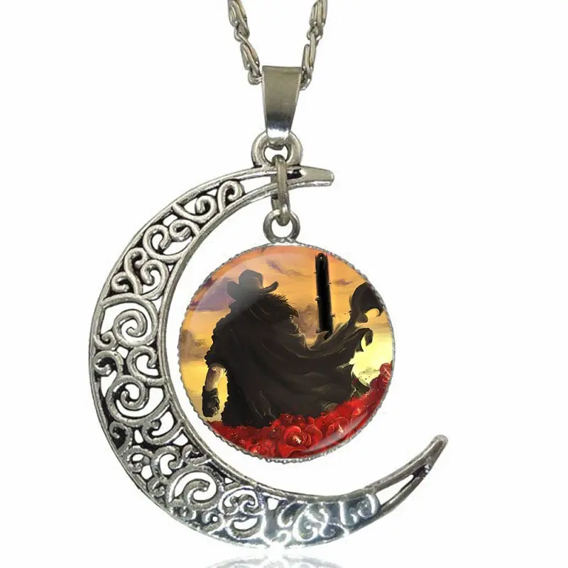 Dark Tower Gunslinger для женщин и детей серебряный цвет стеклянный кабошон с вырезами