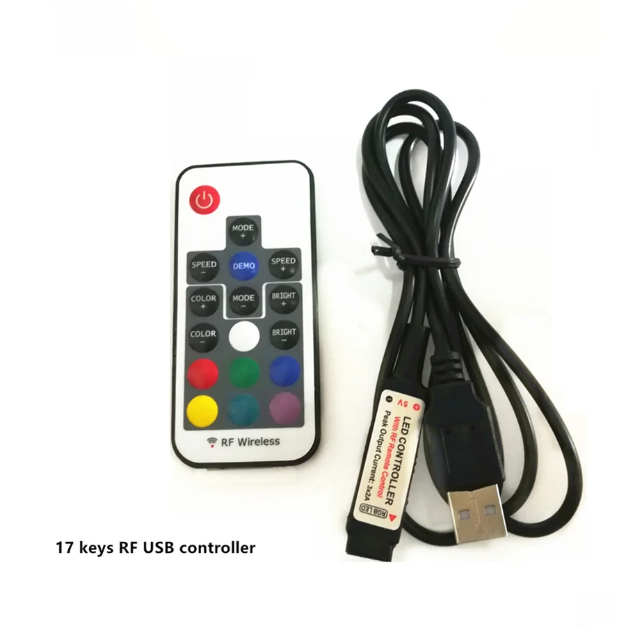 Пульт дистанционного управления USB 3/17/24/44 для 5 В 5050 3528 2835 RGB светодиодный