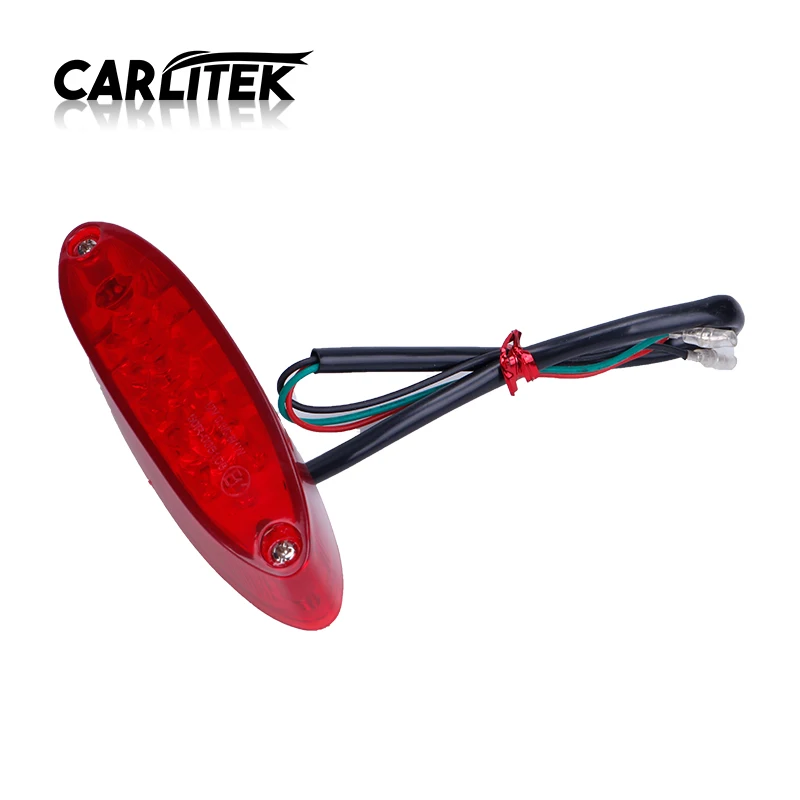 CARLitek 1X мотоциклетный светодиодный задний фонарь 12 В дымчатые линзы красный для