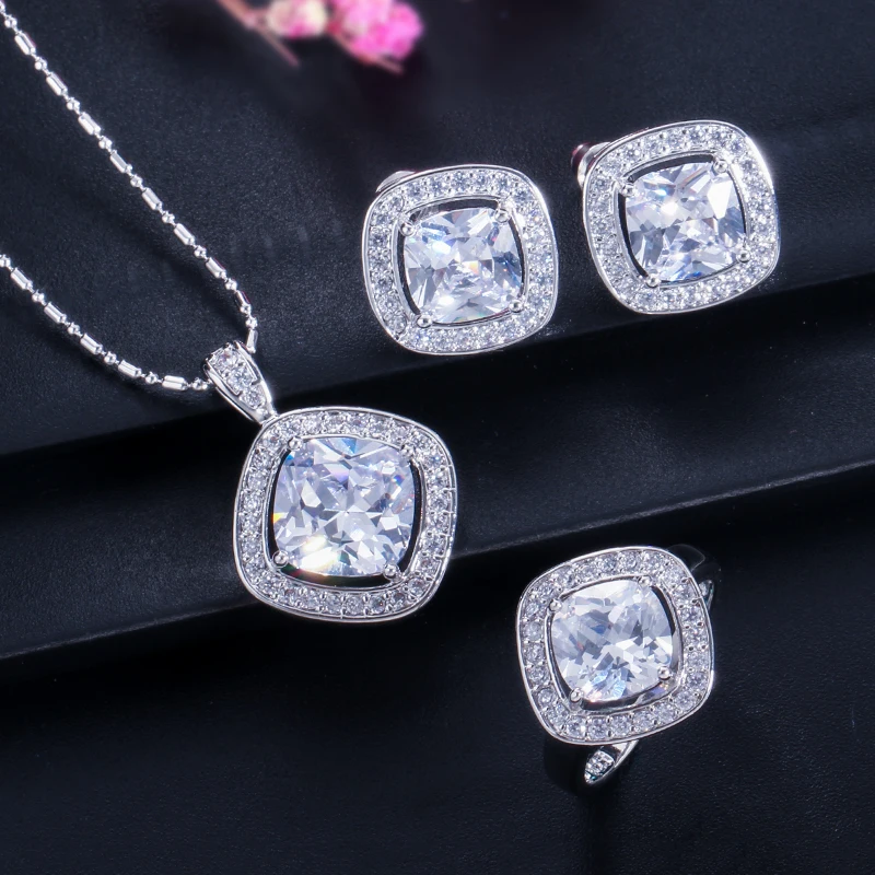 ThreeGraces, лето 925, штамп, Стерлинговое Серебро, желтый, австрийский кристалл, модное женское ювелирное ожерелье, набор с цирконием JS190