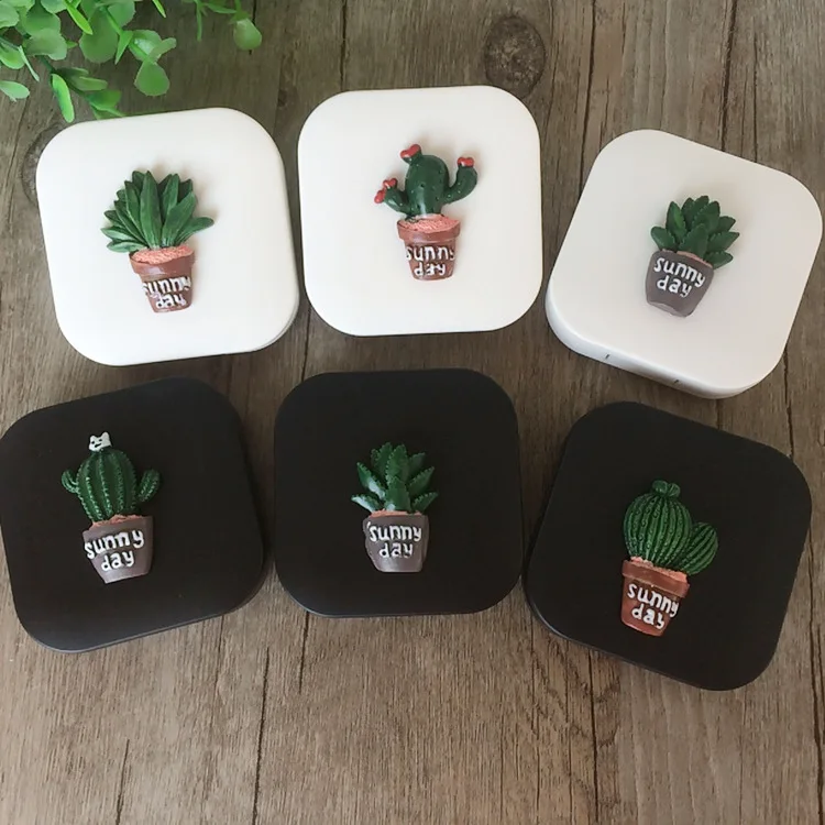 Бесплатная доставка! 1 партия = 8 комплектов! Коробка для контактных линз с милым