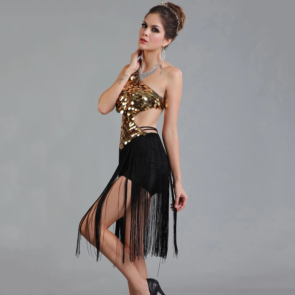 Сексуальное женское платье для латинских танцев 1 предмет модели с открытой