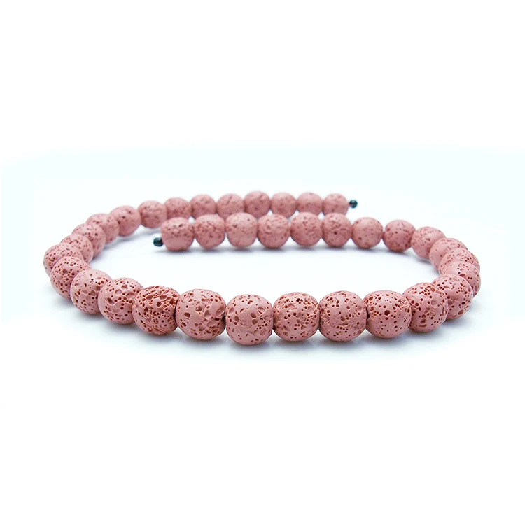 Colorful Volcanic Lava Stone Round Loose beads Natural Rock Ball Wholesale DIY Beads For Jewelry Bracelet Making Gift | Украшения и
