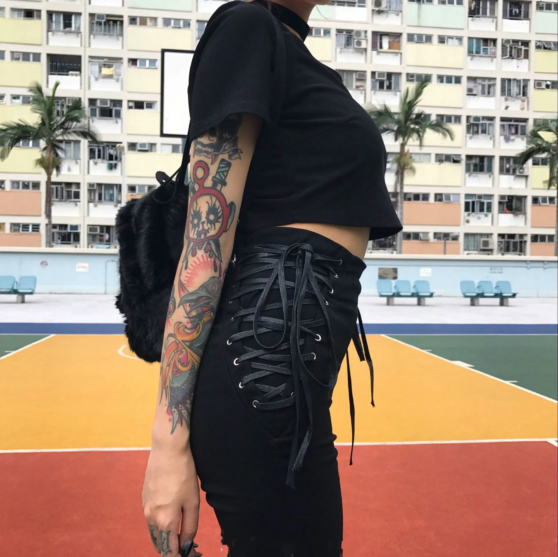 Брюки карандаш женские Стрейчевые с завышенной талией и бантом|pencil pants|women black