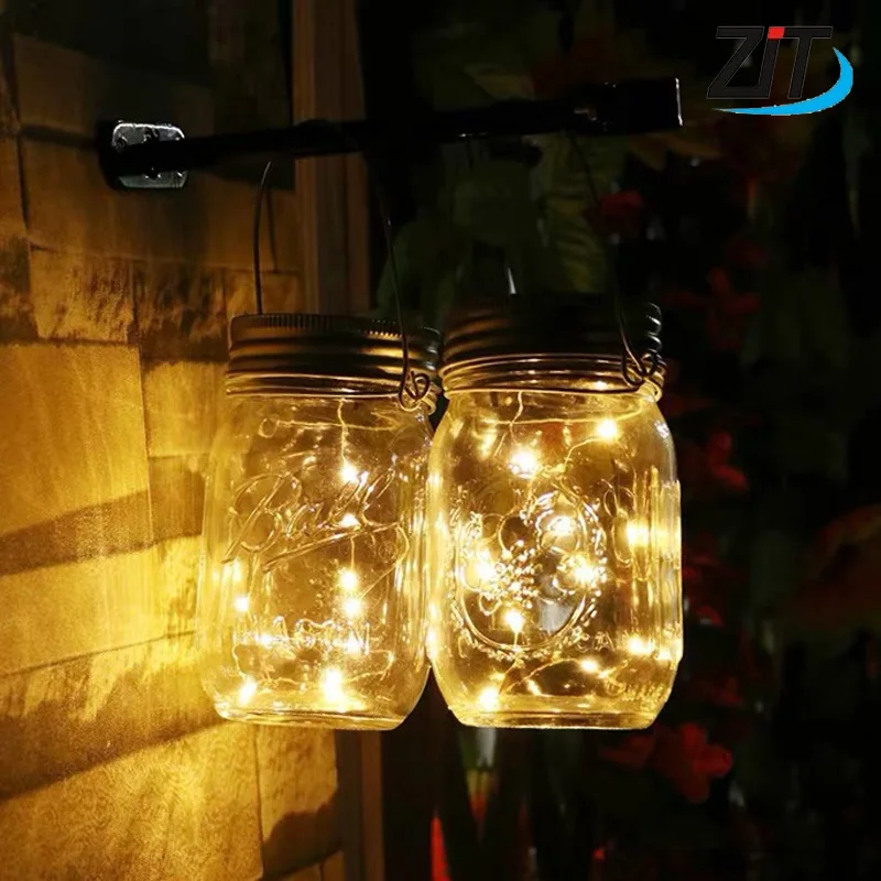 Светодио дный светодиодная Фея солнечный свет для Mason Jar крышка вставка Цвет