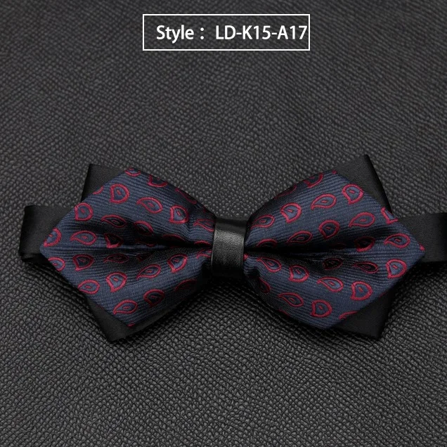 LD-K15-A17 Мужские галстуки-бабочки, качественные, распродажа, модные галстуки, формальные, Роскошные, свадебные галстуки-бабочки, галстуки для мужчин, рубашки, бизнес подарки, аксессуары - Цвет: LD-K15-A17