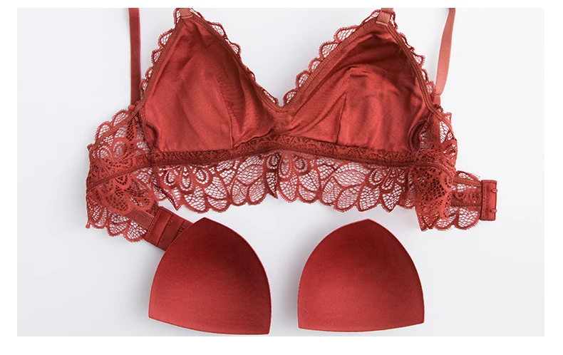 Французский стильное белье lace bralette puch вверх бюстгальтер нижнее белье; бюстгальтер femme сексуальный бюстгальтер треугольник sujetador женский бюстгальтер для женщин