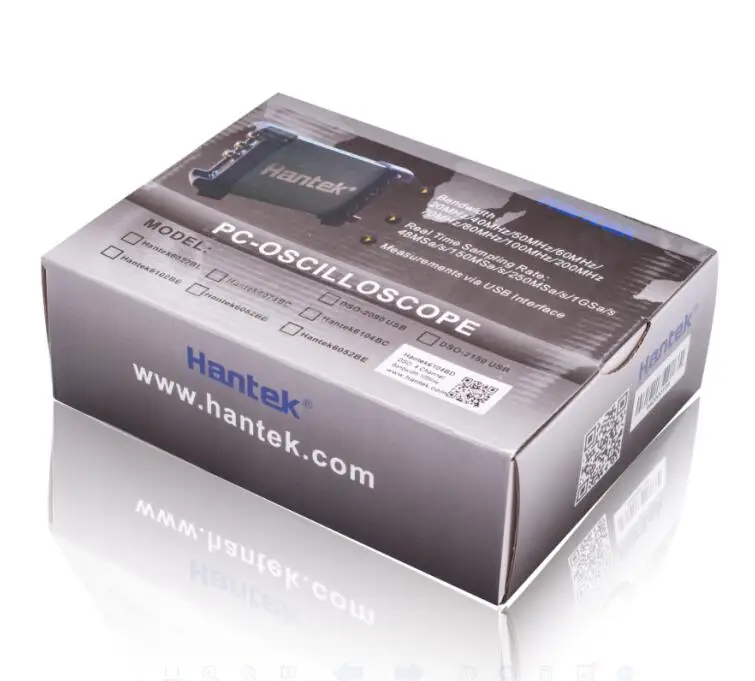 Цифровой USB осциллограф Hantek 6074BC 4 канала 70 МГц 1 Гвыб/с портативный для ПК