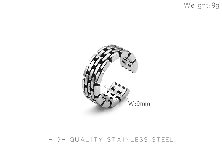 KALEN Punk Motorcycle Link Chain Rings Rock Men's Boy's Stainless Steel Cuff Vintage Geometry Jewelry Birthday Gifts | Украшения и