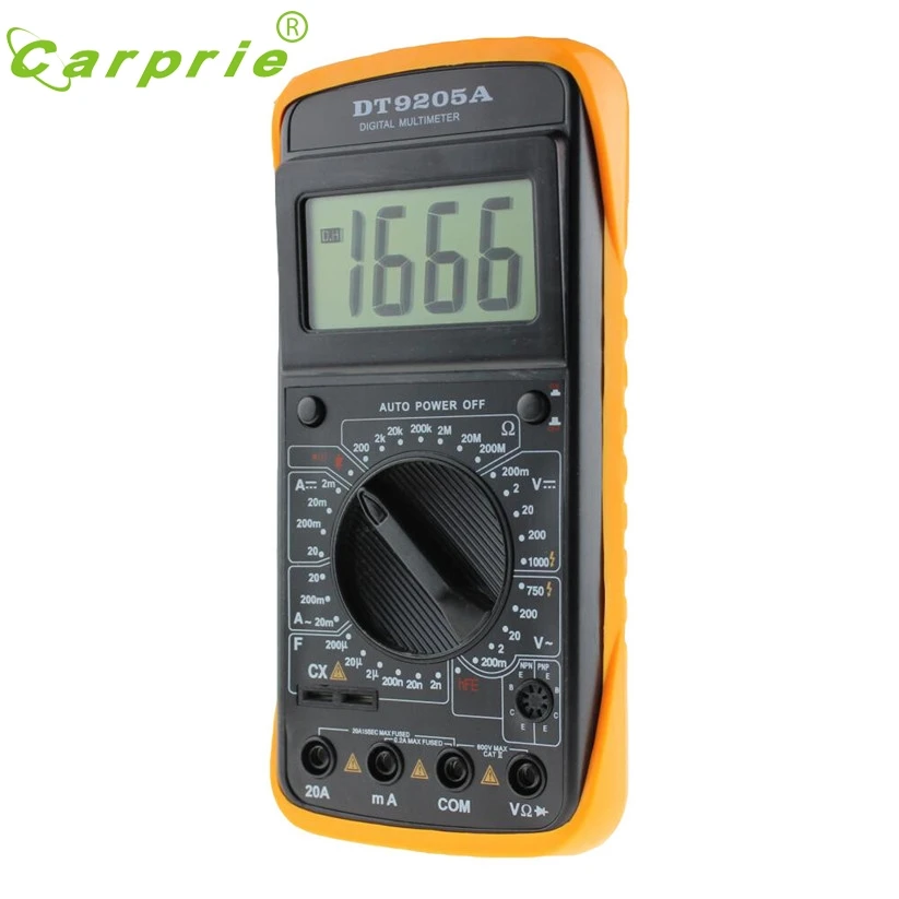 AC DC ЖК дисплей Авто Профессиональный электрический ручной тестер Цифровой