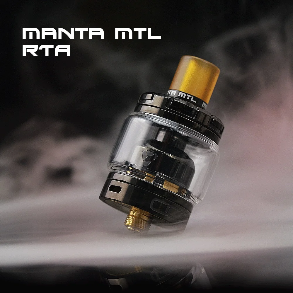 Оригинальный Advken Manta MTL RTA 24 мм с одной катушкой вместимостью 2/3 мл позолоченная