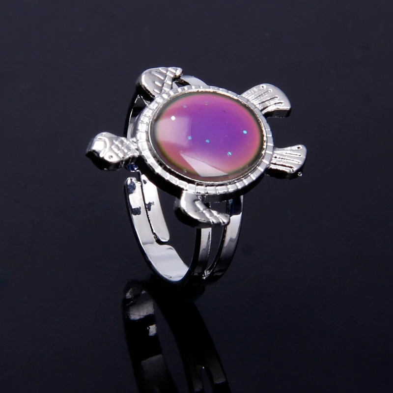 

Turtle Mood Ring Color Change Emotion Feeling Rings Temperature Control Women