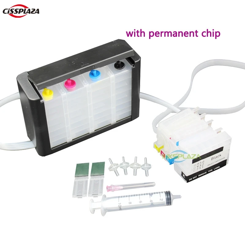 CISSPLAZA empty CISS ink system With permanent Chips compatible For hp711 711XL for Designjet T120 T520 printer CIS|ciss system|ink systemciss |