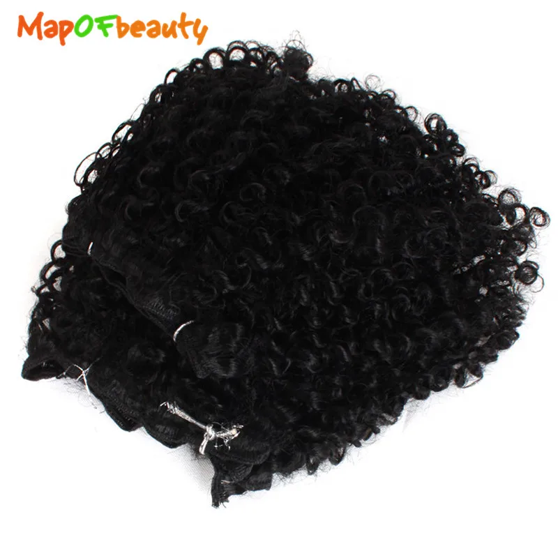 MapofBeauty 2 шт./компл. курчавые пучки вьющихся волос натуральные черные и смешанные