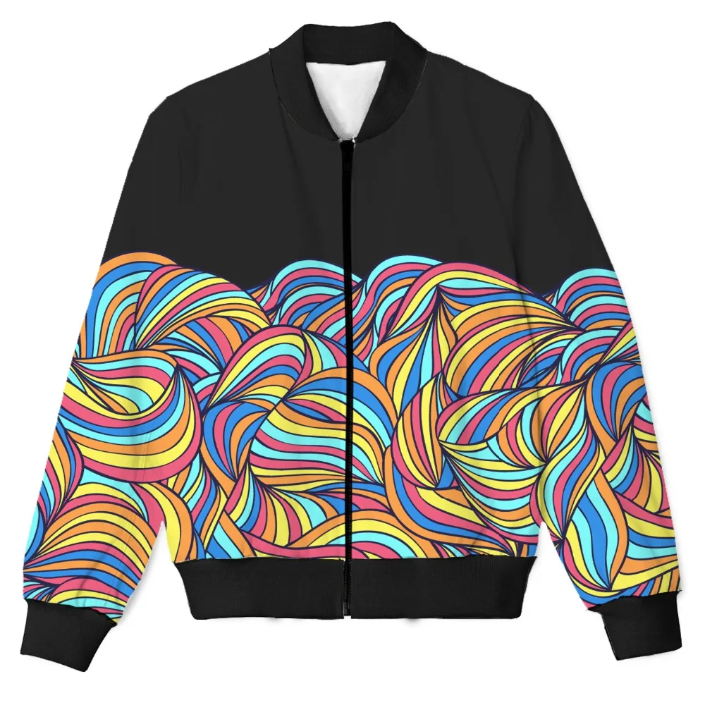 

REAL American US SIZE Custom Rainbow Levels 3D Sublimation print Zipper Up Jacket plus size 4XL 5XL 6XL