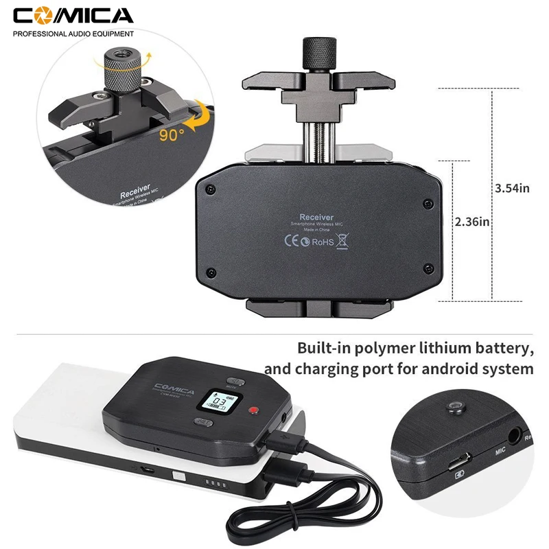 Comica CVM WS50 (H) 6 каналов беспроводной Смартфон микрофон системы ручной для iPhone samsung