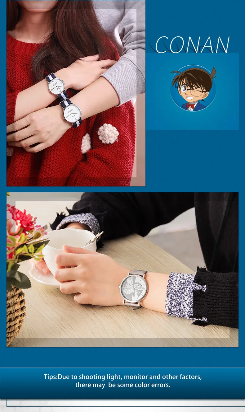 [Detective Conan] кварцевые часы парные часы Аниме Манга ролевые Ran Shinichi Furuya Rei Akai Shuuichi Kid Haibara Ai Sherry