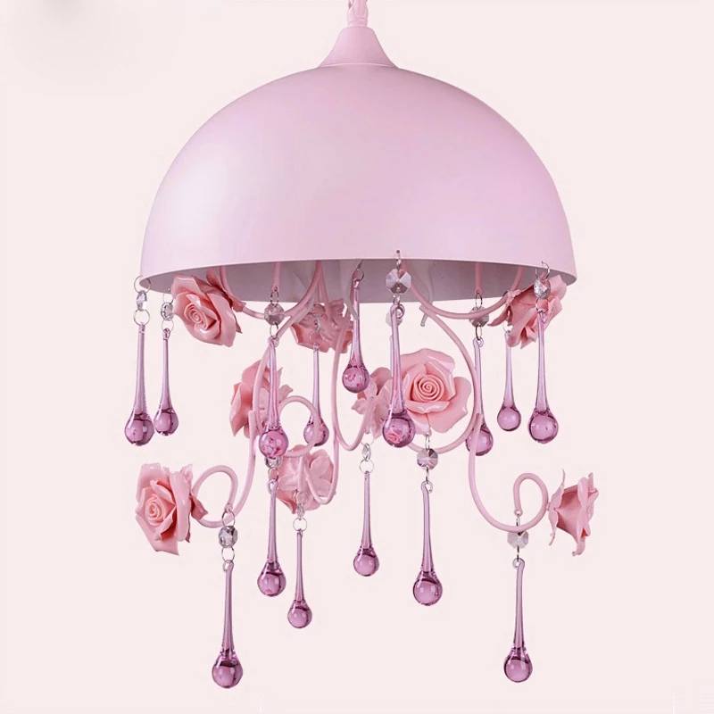Современная розовая люстра светильник ing приспособление E14 Европейский