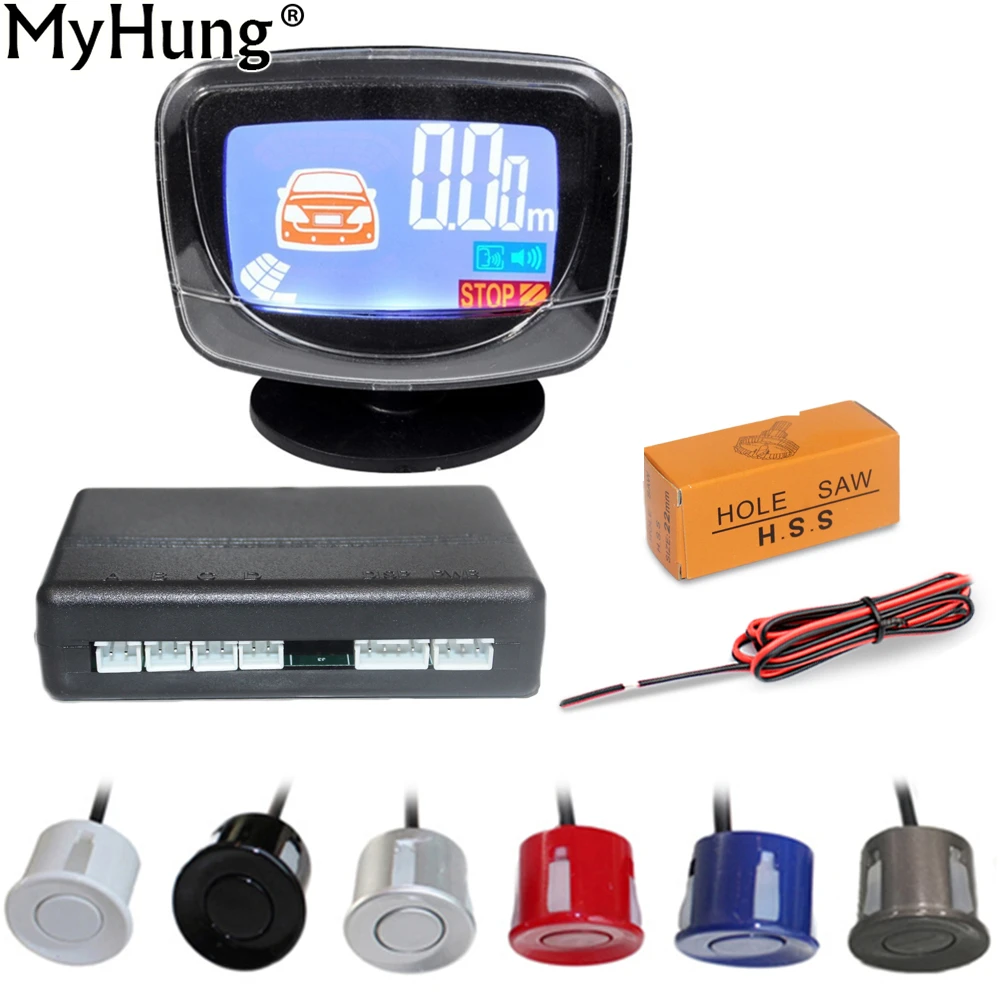 1 комплект автомобильный радар детектор с ЖК дисплеем|display parking|display parking sensorparking