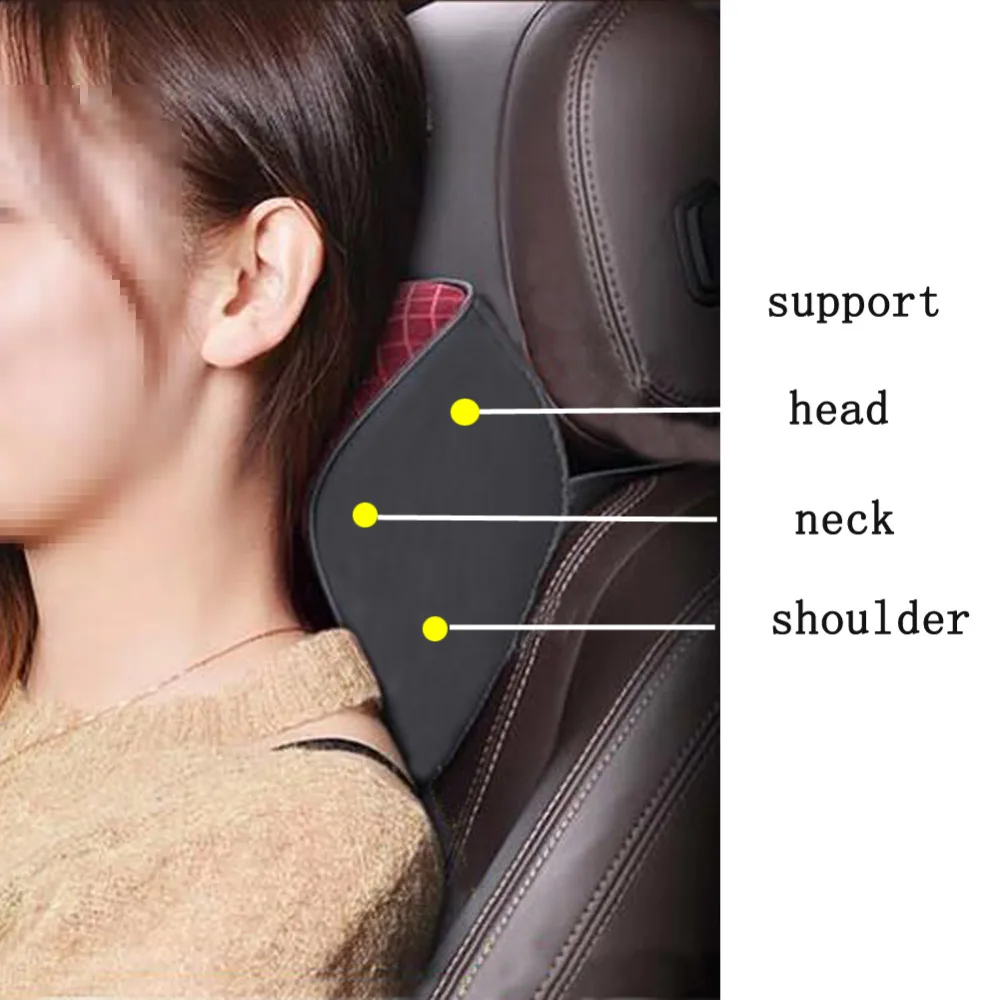 2 PCS Neck Pillow Support Car Seat For Driving Travel Memory Foam Headrest WearResistant Breathable Fine Work |