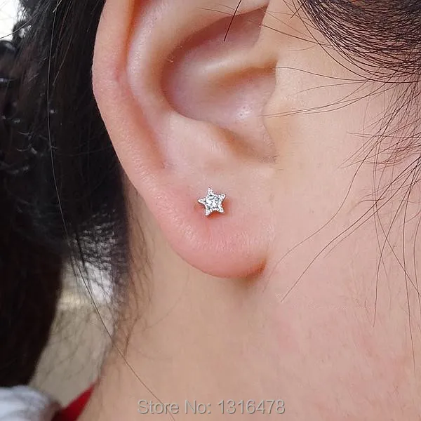 Женские серьги гвоздики из серебра 925 пробы с геометрическим дизайном|earring