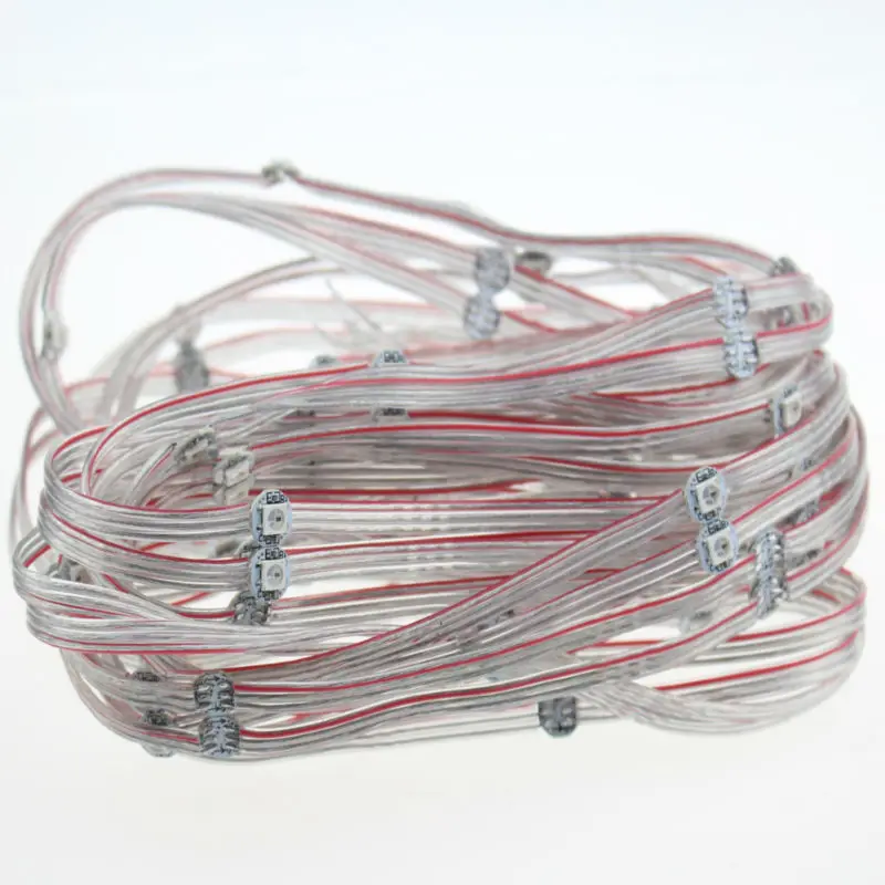 100 шт. ws2812b светодиодный модуль пикселей с проводом 12 см ws2812 ws2811 ic Встроенная smd 5050