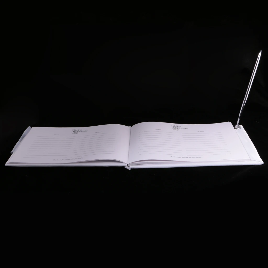 Горячая Распродажа элегантный свадебный набор книг и ручек с тюлевым