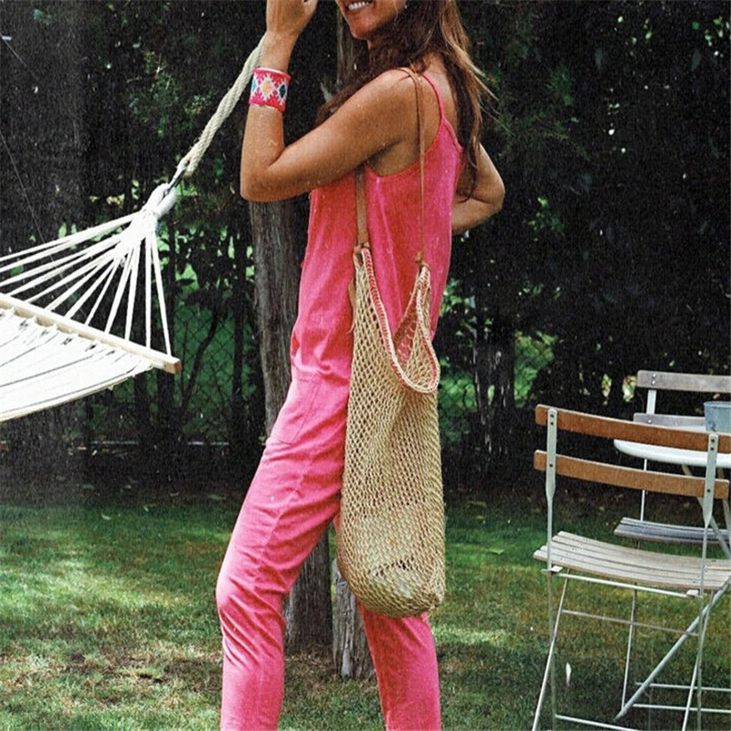 Женский свободный комбинезон Свободный на бретелях штаны от комбинезона с