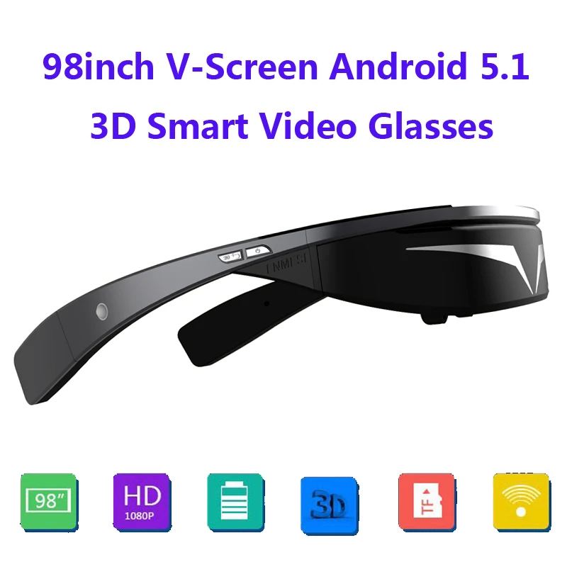 Upgradedversion! FullHD 1080P 98 дюймов v экран Android 5 1 OS WiFi сенсорная кнопка трек шар опера