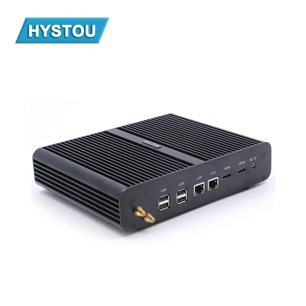 Hystou Intel Core i7 5500U Мини ПК Windows 10 Dual LAN HDMI Безвентиляторный Компьютер 2 RAM Слот HDMI|mini pc