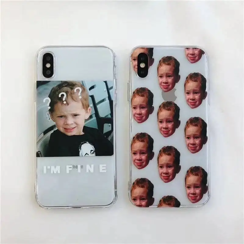 Европейская и американская сеть Red Fun Smirk Boy для Iphone 66S 6P 78 78plus X Универсальная