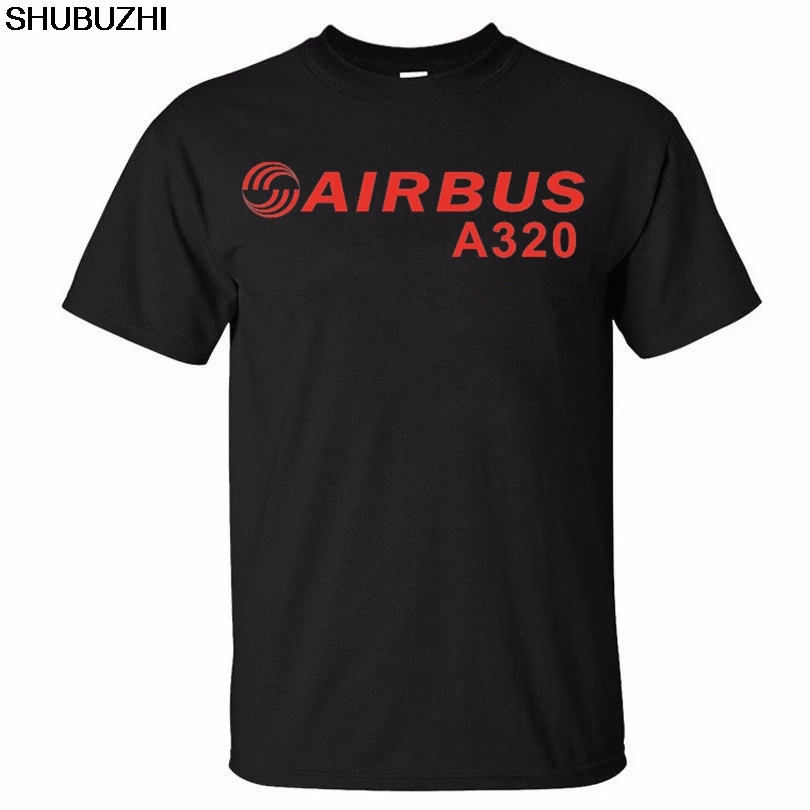 Airbus A320, новинка, Мужская хлопковая футболка с принтом, летняя новинка,, Мужская футболка, Прямая поставка, европейский размер, большой размер, sbz5096 - Цвет: black