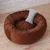 Brown Short Plush QQQPET круглая кровать для кошки длинный флеш домик для питомца супер мягкая кровать коврик для маленького питомца кошка зимнее теплое кошачье гнездо спальная кровать - Цвет: Brown Short Plush