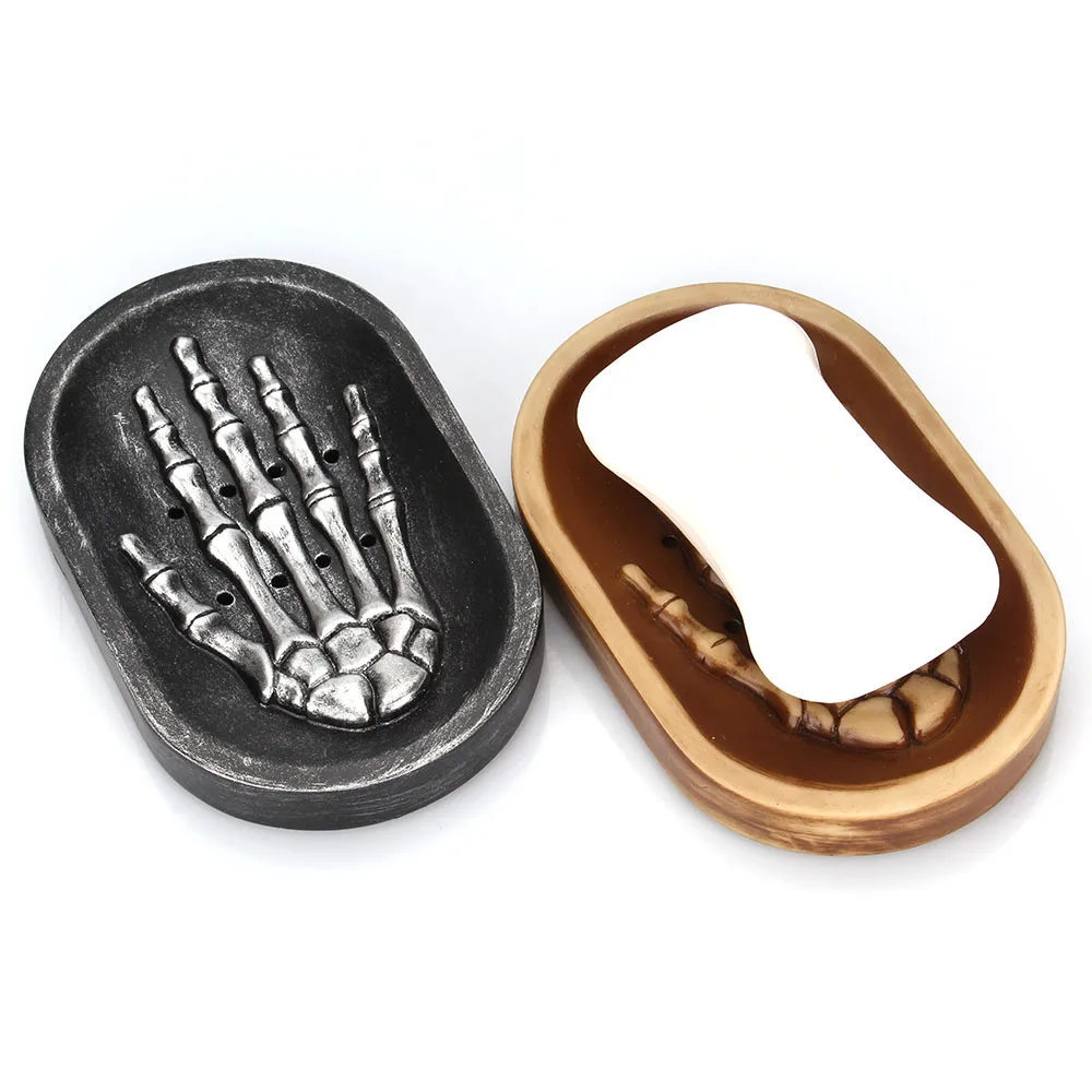 Череп готического скелета ручная мыльница Кухня Ванная комната душ мыло