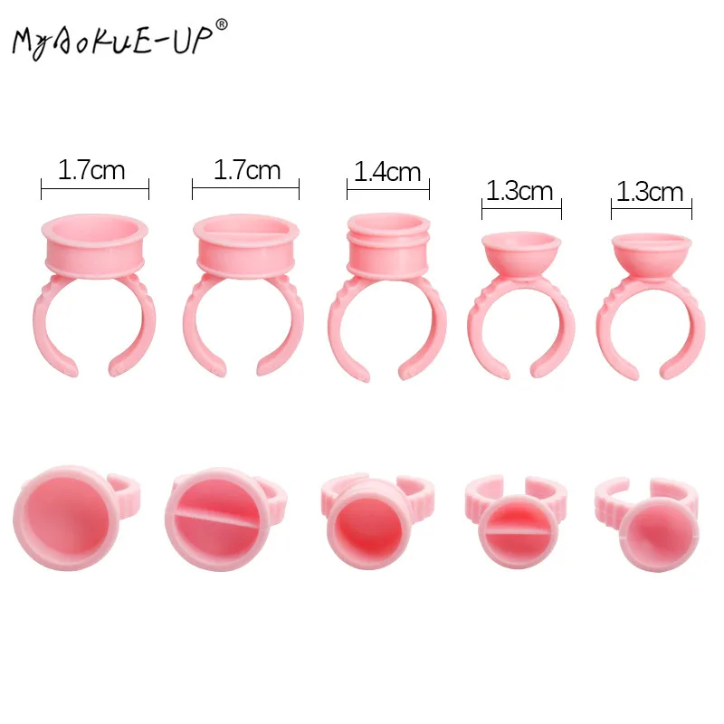 Одноразовый розовый поддон для клея контейнер наращивания ресниц пигмент