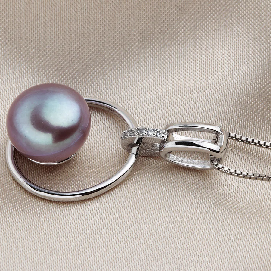 9-10 мм большой блеск из натурального пресноводного жемчуга женские ожерелья и