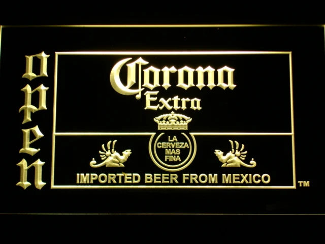 035 Corona пивной открытый бар светодиодный неоновый светильник с выключателем