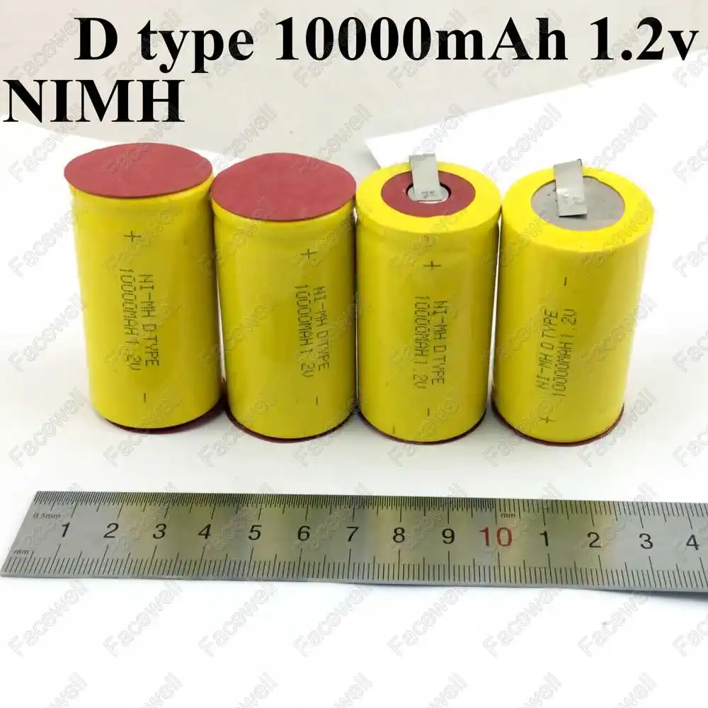 Никель металлогидридные аккумуляторы 6 шт. реальная емкость 10000 мА · ч 1 2 В размер d