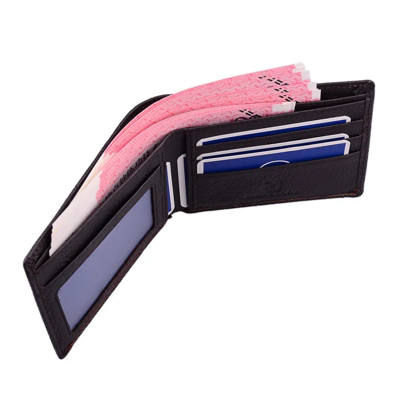 

New Fashion Brand Bifold Wallet Men's Leather Crocodile Pattern Wallet Credit/ID Card Holder Billfold Purse Wallet Gift