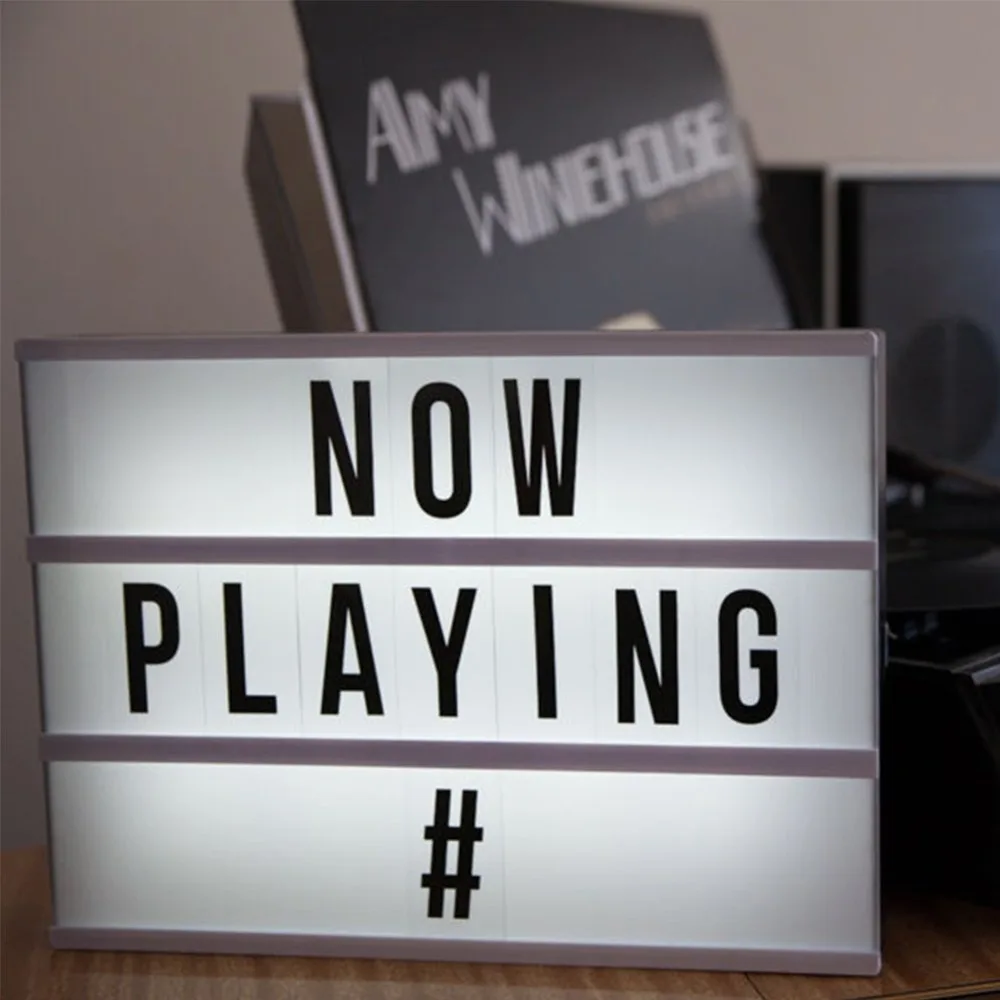 Светодиодный светильник формата A3 для кинотеатра лайтбокс сделай сам с 80 буквами