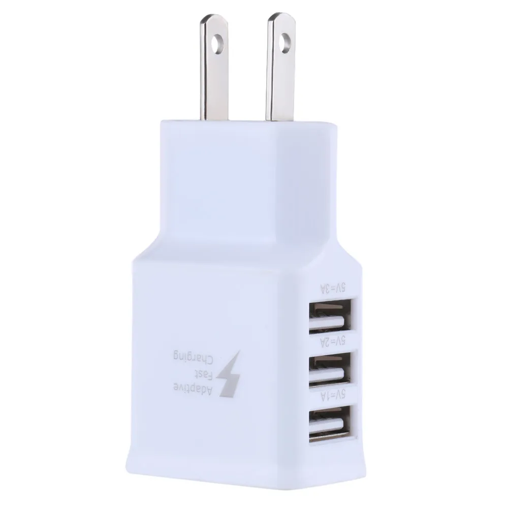 Дорожное 5В 2A 3 портовое USB US настенное зарядное устройство для Samsung|Зарядные