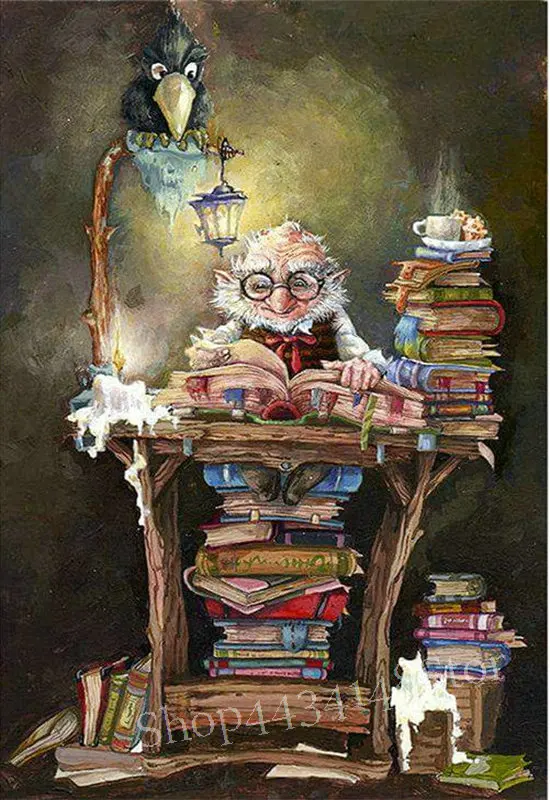 Картина из страз ArtBack для творчества 5d книга чтения пожилых людей