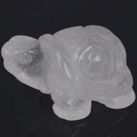 2inch natural clear quartz turtle tortoise gems carving crafts stone figurine chakra healing reiki stone