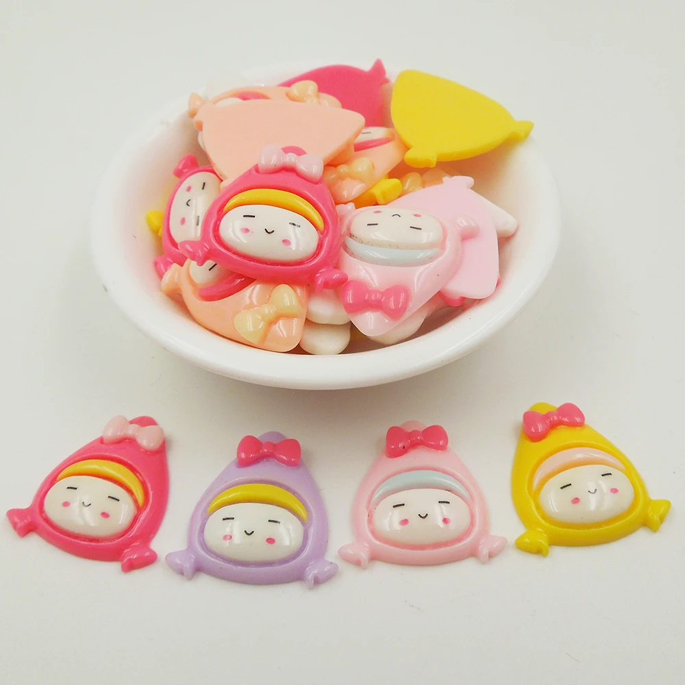 cute girl 24*23mm Decals Clothes Hair Accessories Phone Case Glue on Cabochon decoration Flat Back Scrapbook | Украшения и