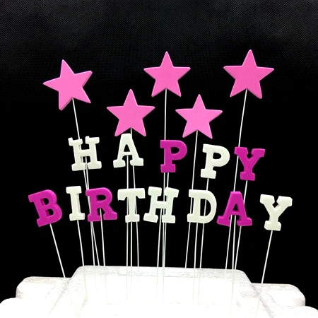 happy birthday 1 Набор Топпер для торта, выбор звезды, супергероя, Бэтмена, Микки Мауса, с днем рождения, для детей, для душа, вечерние украшения для кексов, подарки - Цвет: happy birthday